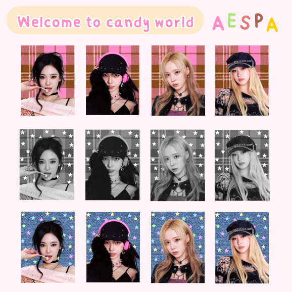 < พร้อมส่ง > 🍥 รูปติดบัตร id photo l AESPA ver.candy 🍭