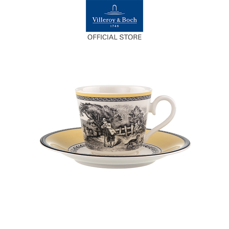 Villeroy & Boch - Audun Ferme ถ้วยกาแฟและจานรองถ้วยกาแฟ/ชาพอร์ซเลน (10-1067-1300) , (10-1067-1310)