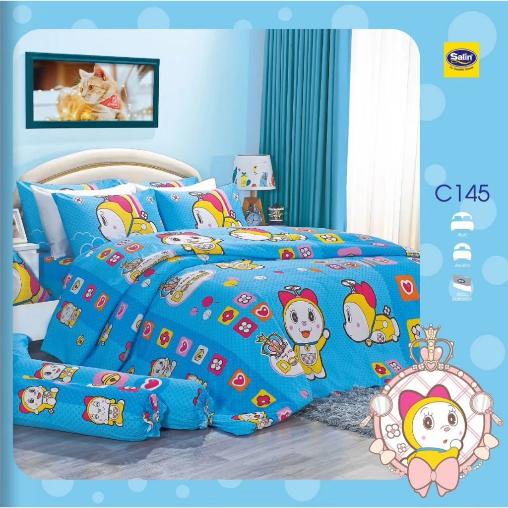 ชุดผ้าปูที่นอนพร้อมผ้านวม Satin ลาย Ben10 และ Doraemon thumbnail 6