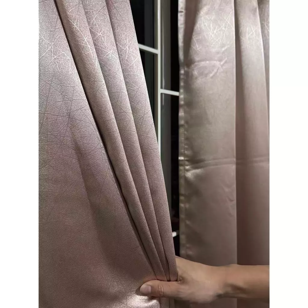 ผ้าม่าน ม่าน อัดลาย ผ้าม่านสีพื้น กันแสงUV เนื้อหนา สามารถกันแสงได้ 90% มีความสวยเก๋ และทันสมัย thumbnail 9
