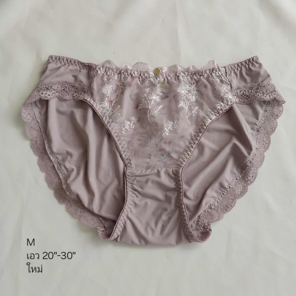 M / tutu anna กางเกงในนำเข้าจากญี่ปุ่น ผ้าลูกไม้สวย สีม่วง ใหม่