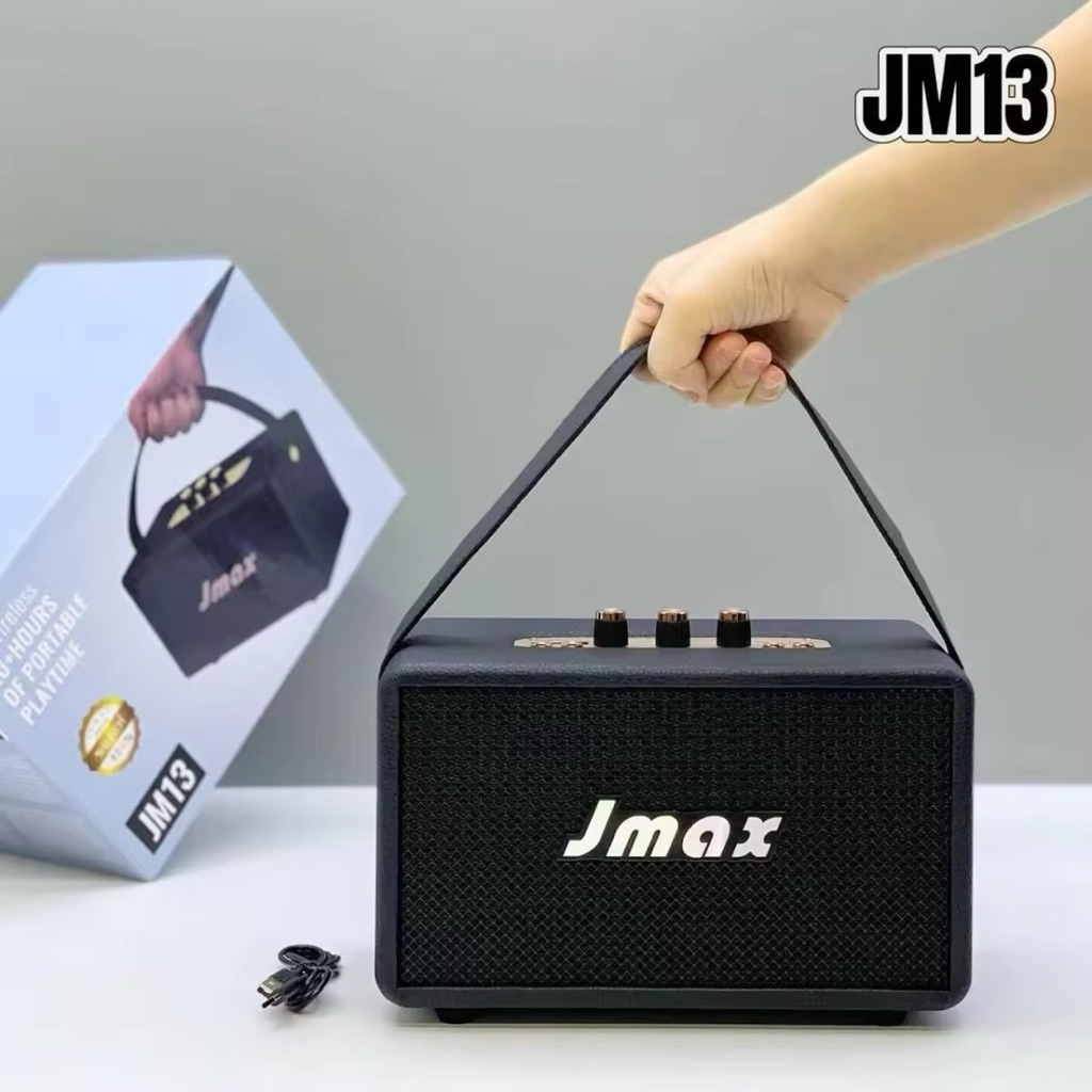ลำโพงบลูทูธเบสแน่น JMAX M13 เสียงดี ปรับเบสแน่น พร้อมสายหิ้ว 24W ดีไซน์สวย ขนาดพกพา กระทัดรัด