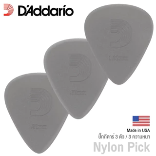 D’Addario® 1NFX2 Nylflex Pick ปิ๊กกีตาร์ ทรงหยดน้ำ ความหนามี 3 ขนาดให้เลือกทำจาก Nylon ** Made in USA **