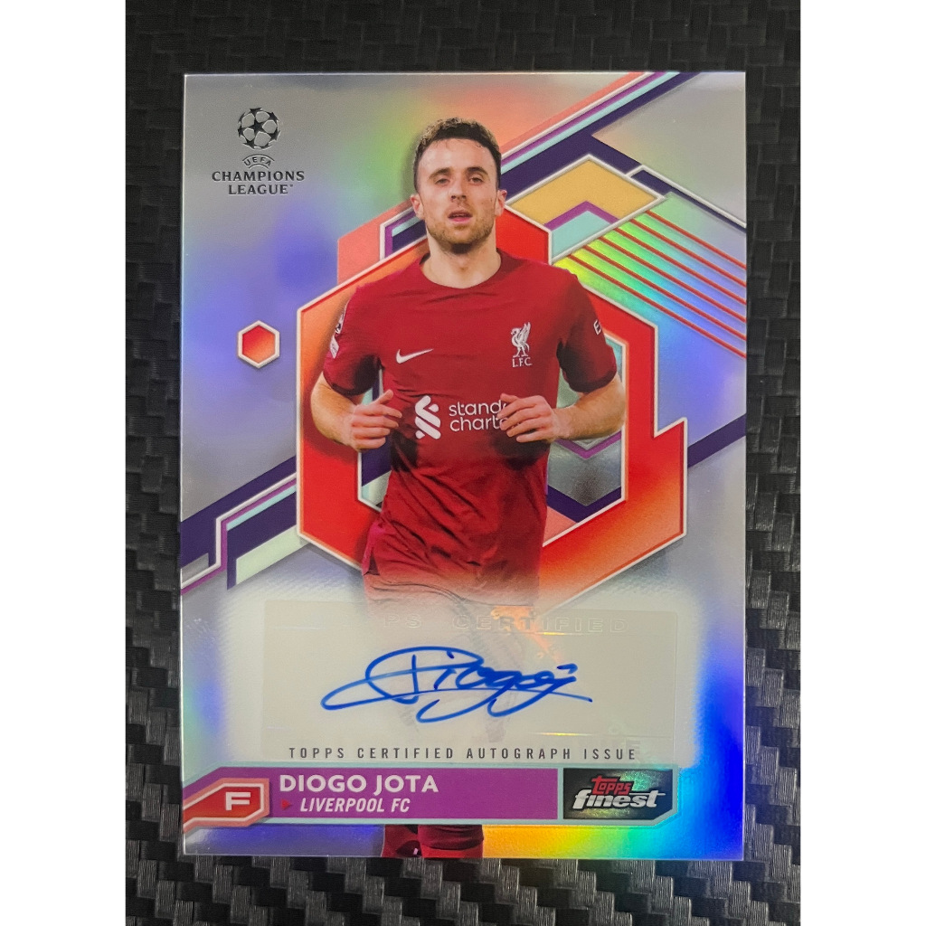 การ์ด ฟุตบอล ลายเซ็น Diogo Jota ดิโอโก โจต้า ชุดเหย้า Liverpool ลิเวอร์พูล 2023 UEFA Champions Leagu