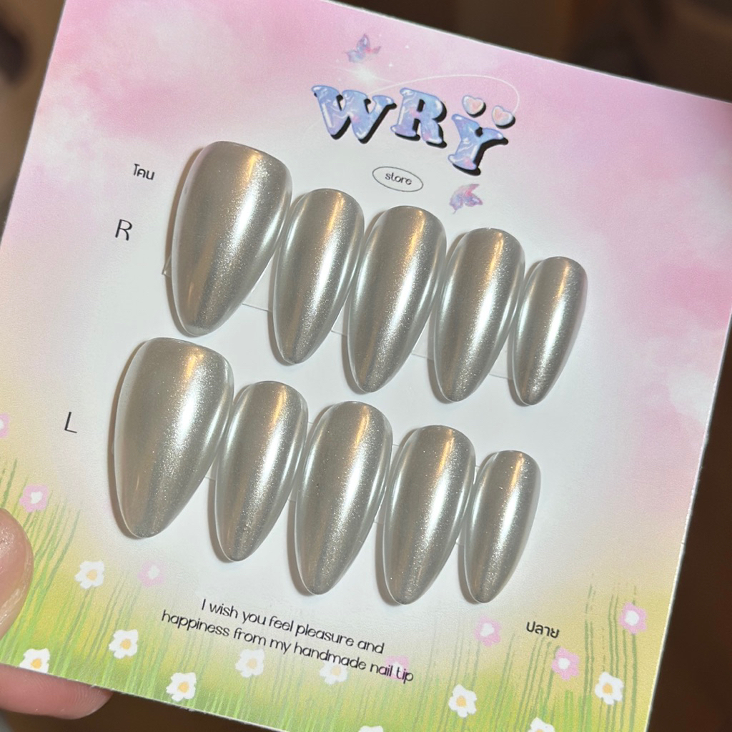 เล็บปลอม pvc nails 214 ( ถ่ายรูปจากงานจริงทุกชิ้น )