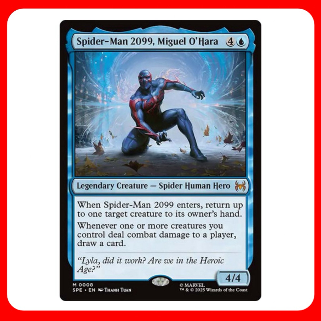 [MTG] Spider-Man 2099, Miguel O'Hara [SPM] [BLUE] [MYTHIC] [NORMAL] [ENG] (การ์ดเมจิค / Magic the Ga