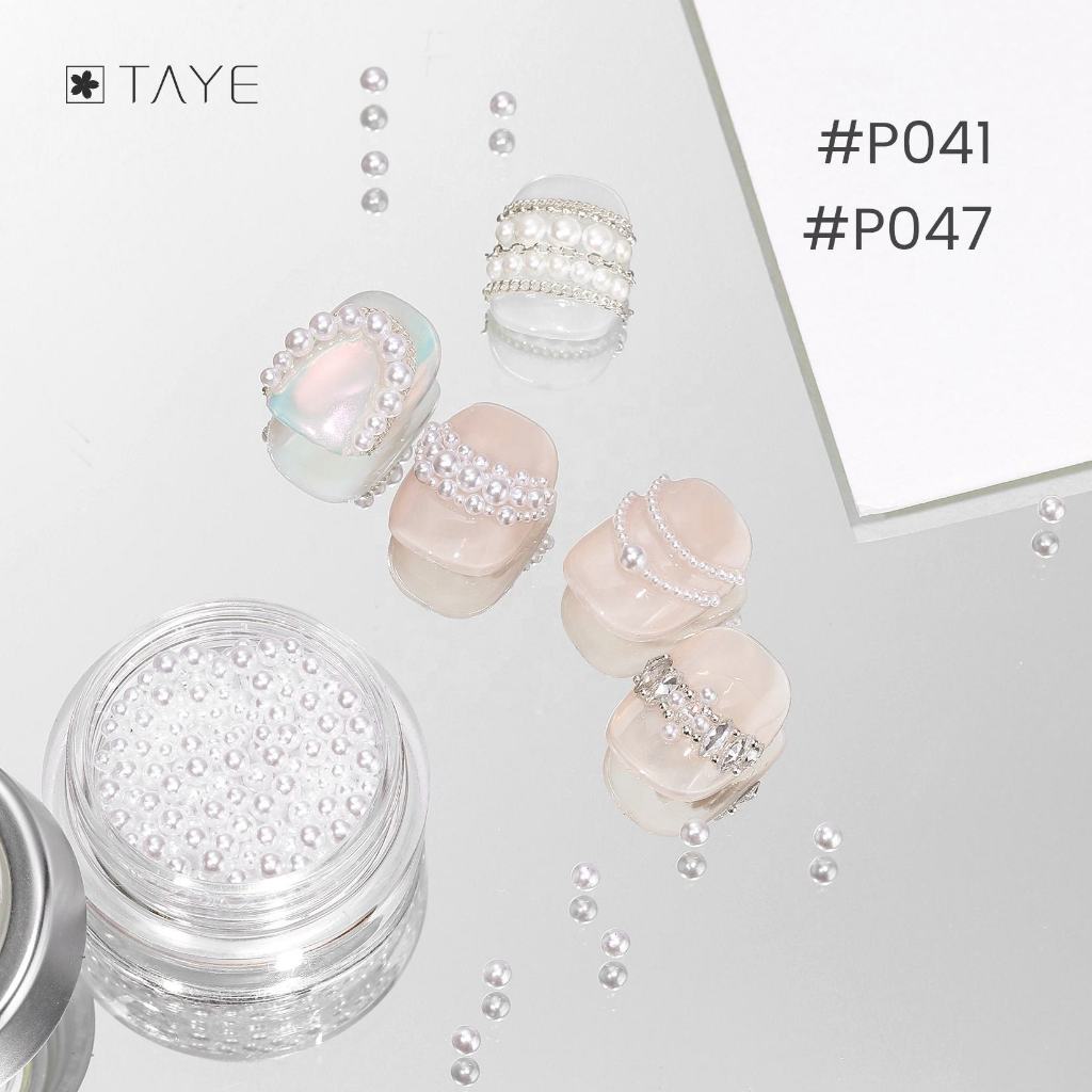 TAYE Mixed Pearl Beads #P040 / #P041 ไข่มุกแต่งเล็บแบบผสม - รูปที่ 3