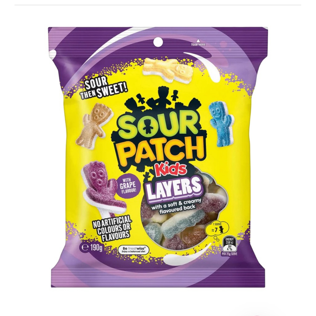 Sour Patch Kids Layers/Sour Patch Awesome/Gamerz/Berry/Watermelon Flavors 190g.