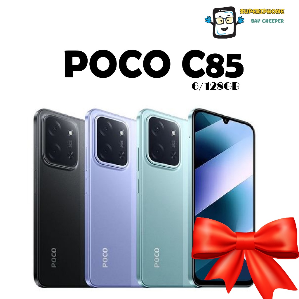 POCO C85 (6/128GB)จอ 6.9 นิ้ว แบตเตอรี่ 6000mAh กล้อง 50MP(By Shopee  SuperTphone1234) ราคา ถูกที่สุด ดีลบีเคเค