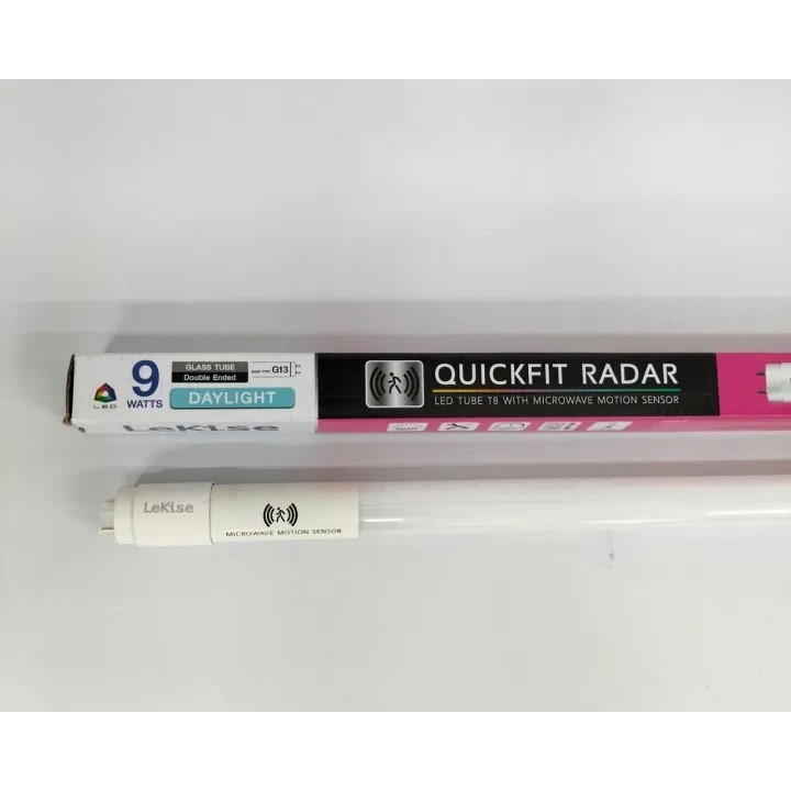 LeKise T8 QUICKFIT RADAR หลอดไฟ Motion Sensor กินไฟประมาณ 9 วัตต์ พอหรี่อัตโนมัติเหลือ 30% จะกินไฟเพียงแค่ 2.4 วัตต์เท่า