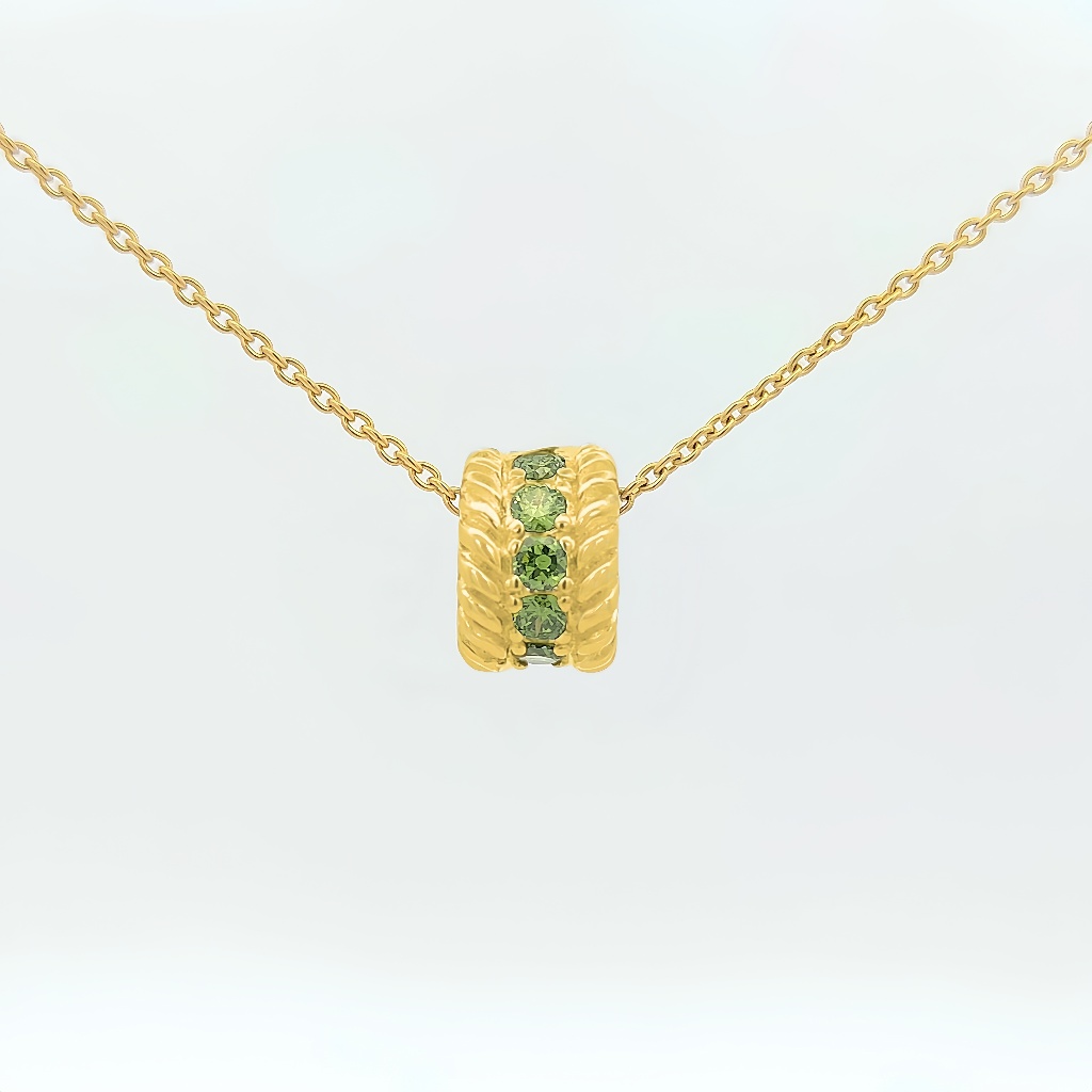 OWNORY สร้อยคอเงิน 925 ชุบทอง พร้อมชาร์มดีไซน์  Peaceful Moment