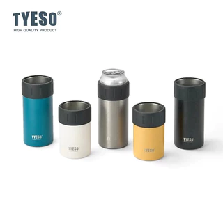 TYESO NEW 304 สแตนเลส กระป๋องโค้ก เก็บความร้อนและความเย็น สูญญากาศ พกพา กันลื่น ครอบแก้วเบียร์