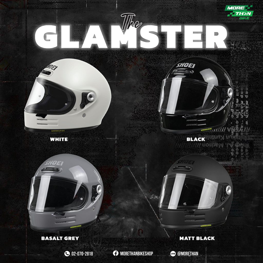 หมวกกันน็อค SHOEI รุ่น Glamster สีพื้น