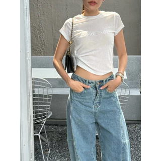 (พร้อมส่งทุกสี / ยกเว้น navy ) JARIN | BABY TEE ผ้าซีทรูยืด