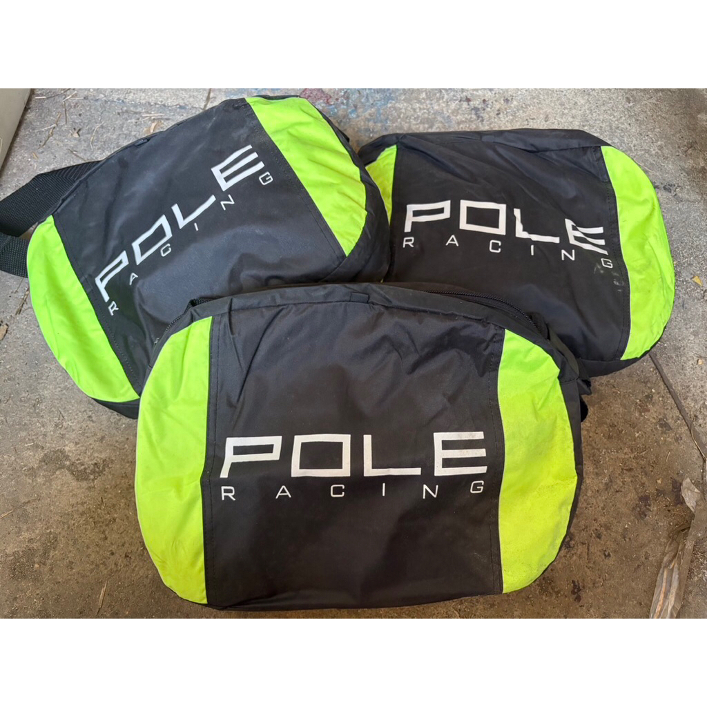 ‼️SALE‼️ ชุดกันฝน POLE RACING เสื้อ+กางเกง สีเขียวและแดง มือ1