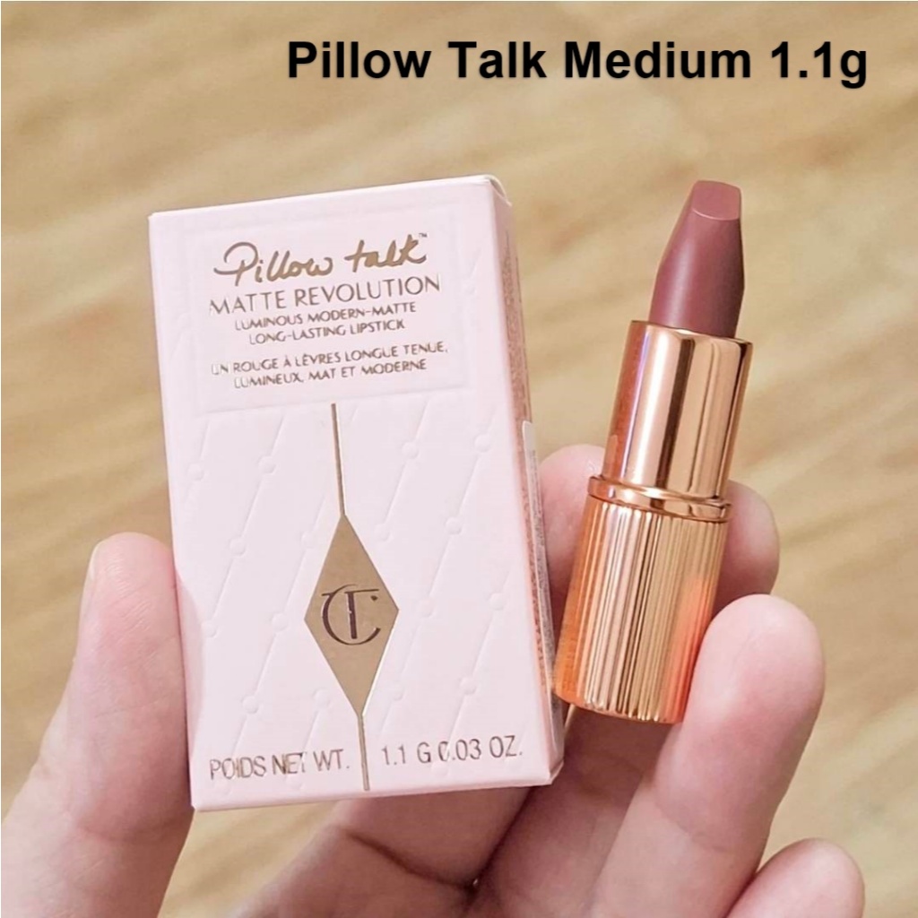 Charlotte Tilbury Matte Revolution Lipstick 1.1g/1.5g/3.5g สี pillow talk/ pillow talk medium