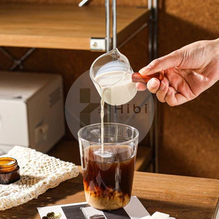 แก้วตวงนม75ml แก้วตวงแก้วกาแฟเอสเปรสโซ่ด้ามจับไม้ ขนาดเล็ก 100 มล. สไตล์มินิมอล