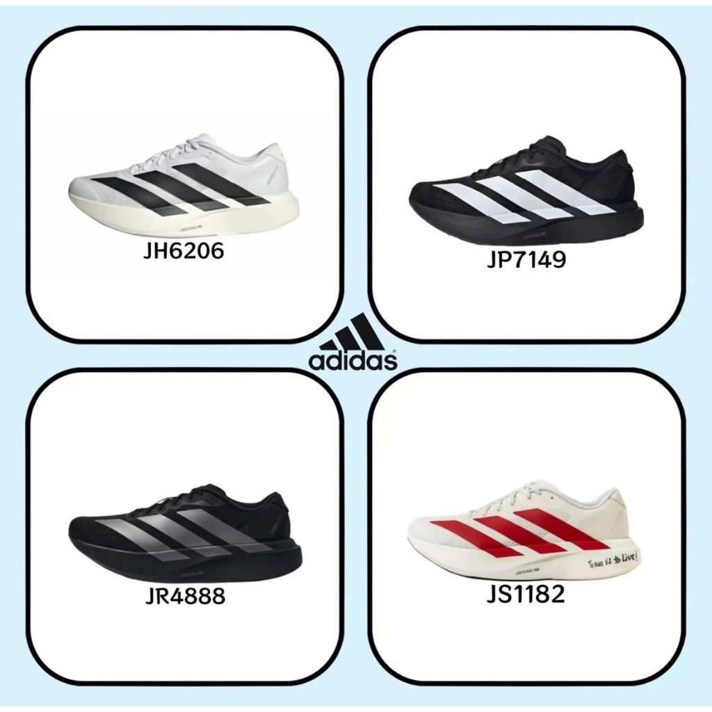 （รับประกันสินค้าแท้ 100 %）adidas Adizero Evo SL JH6206 JP7149 JR4888 JS1182 สีขาว สีดำ สีเงิน สีแดง