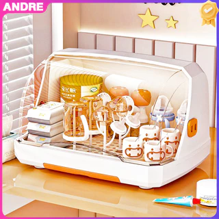 ANDRE กล่องเก็บขวดนม กล่องเก็บขวดนมอเนกประสงค์ ตัวฝาปิดป้องกันฝุ่นละอองและเชื้อแบคทีเรีย พกพาสะดวก