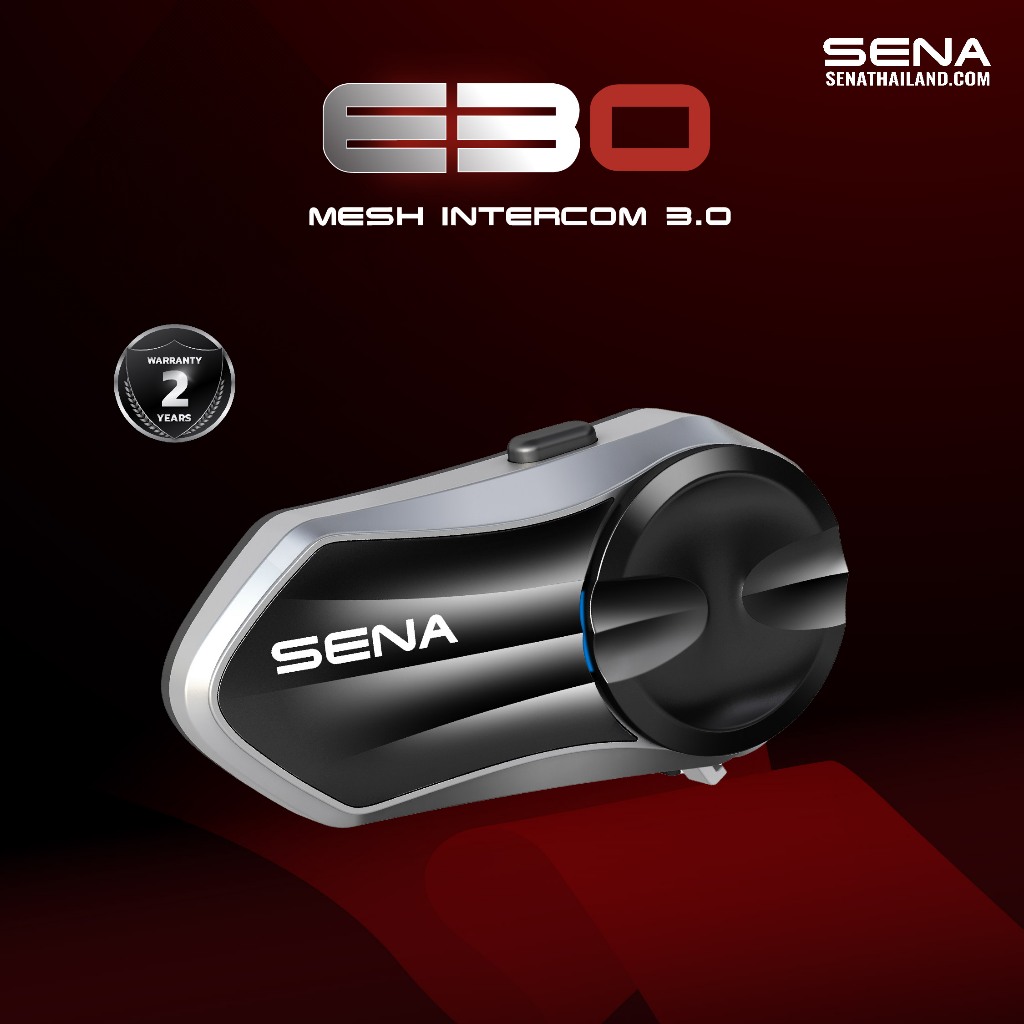 หูฟังบลูทูธติดหมวกกันน็อค SENA E30 Mesh Intercom 3.0 รับประกัน 2 ปี (มีบริการส่งด่วน!)
