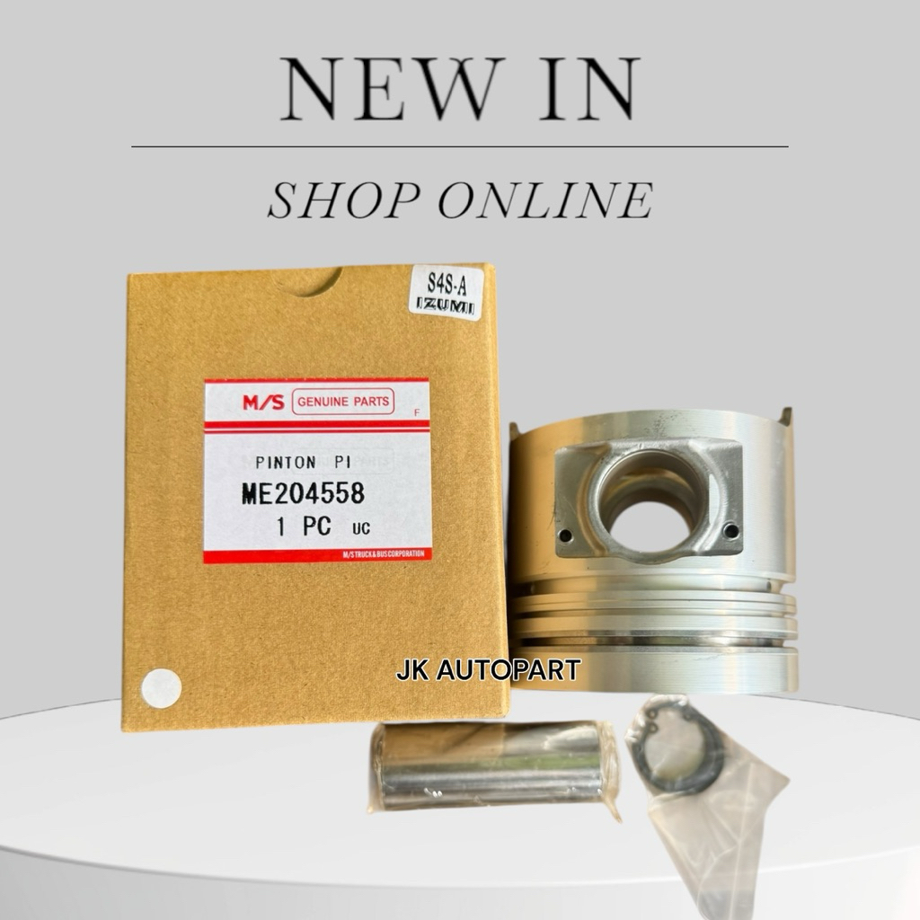 ลูกสูบพร้อมสลักลูกสูบ กิ้บล็อคพร้อม KOMATSU MITSUBISHI S6S, S4S ME204558 ลูกสูบรถตัก โคมัตซุ (6ลูก)/