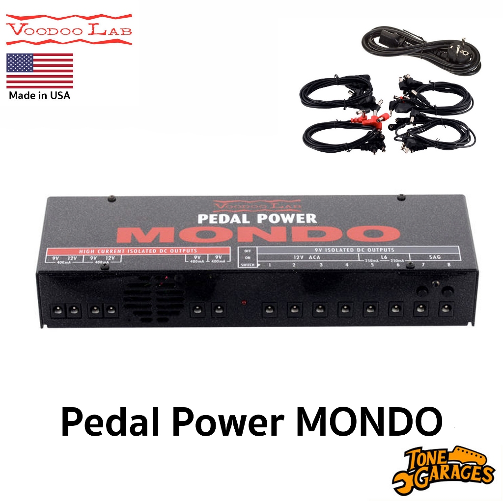 Voodoo Lab Pedal Power MONDO Power Supply สำหรับจ่ายไฟ Pedalboard เอฟเฟค พร้อมสายพ่วง Made in USA แท