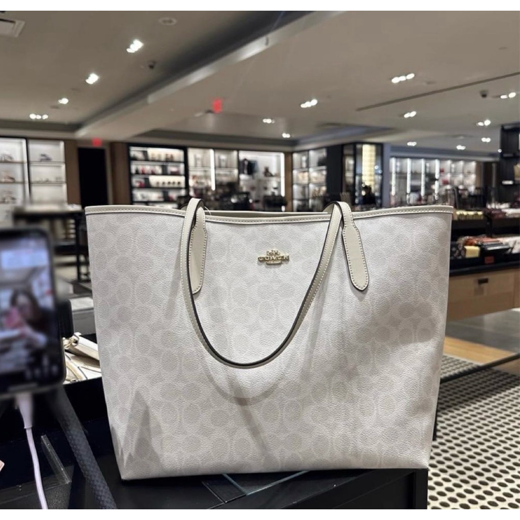 ✨พร้อมส่ง ของแท้***Coach city tote bag cv976 🪿สีหายากเลยค่า