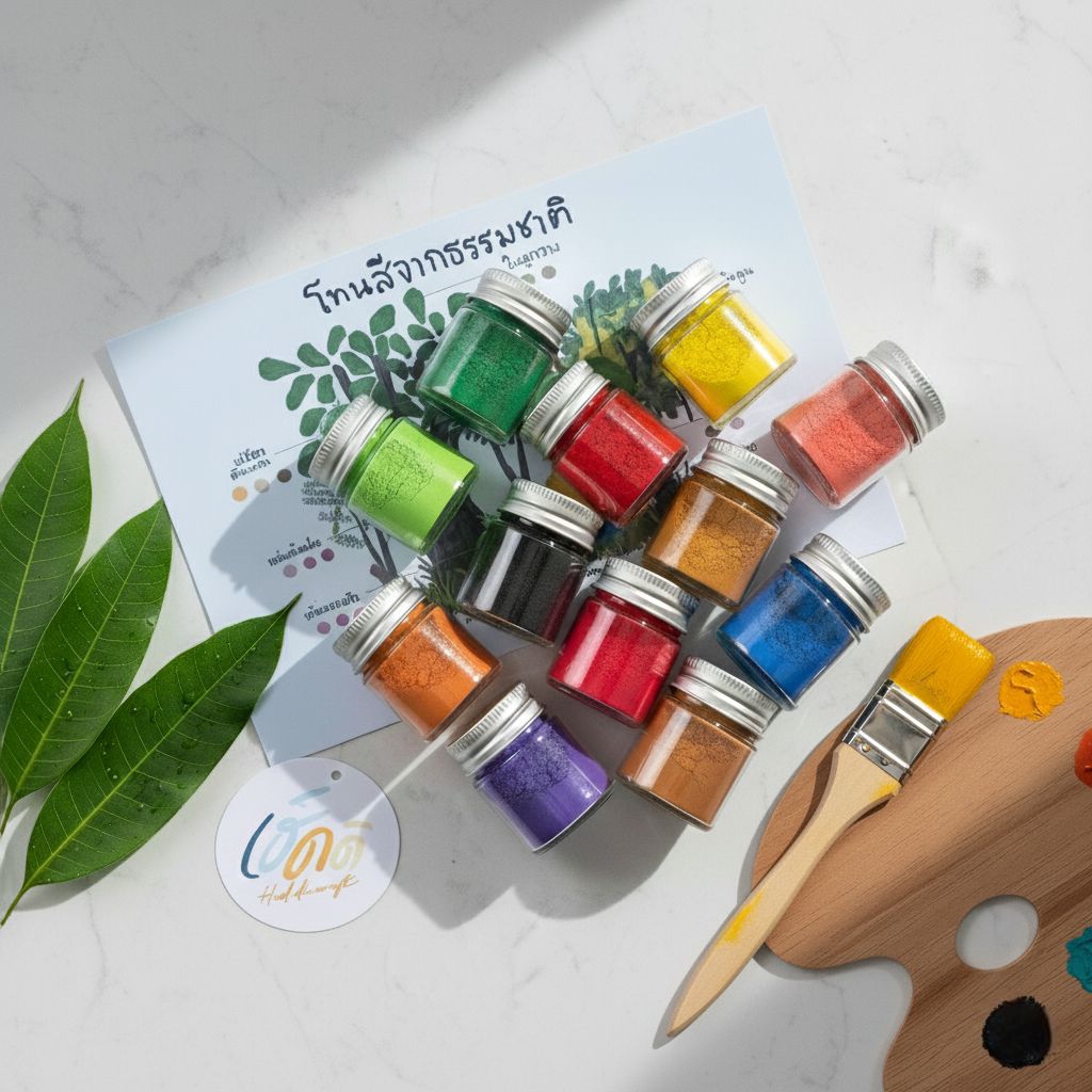 ผงสีธรรมชาติหลอด 12 สี