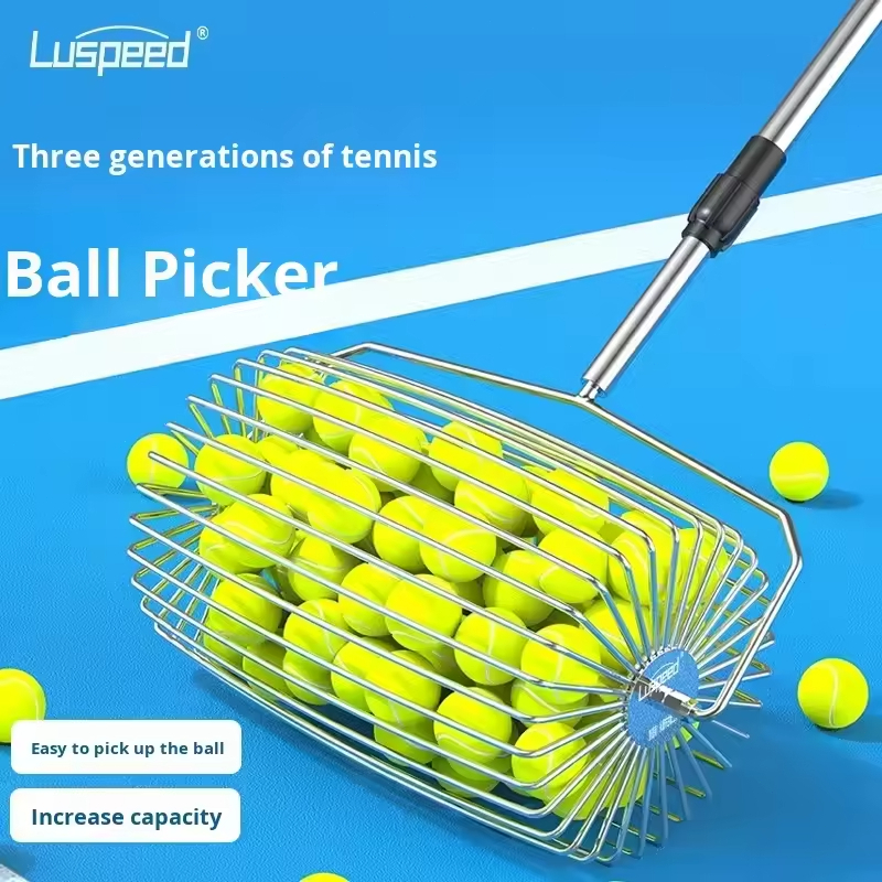 Luspeed เครื่องเก็บลูกเทนนิส ลูกเทนนิส Roller Collector ที่เก็บลูกเทนนิส ที่เก็บPickleball ปรับขนาดได้