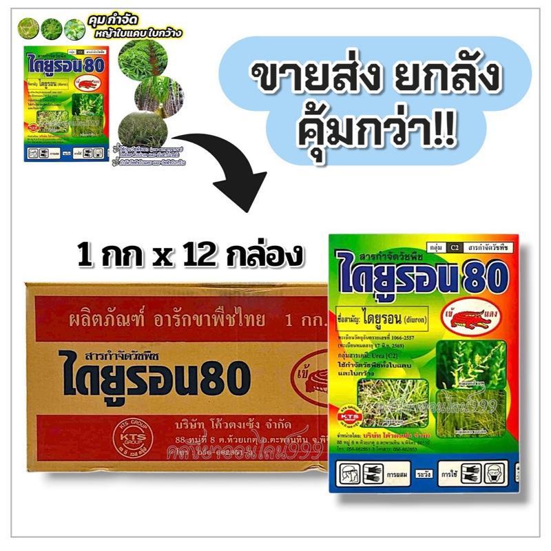 **ขายยกลัง 12กล่อง** ไดยูรอน80 (WP) เข้แดง ขนาด1กก ไดยูรอน สารกำจัดวัชพืชใขแคบและใบกว้าง หญ้าตีนกา หญ้าดอกขาวเล็ก ผักโขม