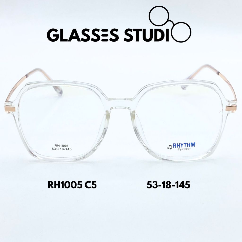 กรอบแว่น Rhythm RH1005 (สีใสโรสโกลด์) 53-18-145