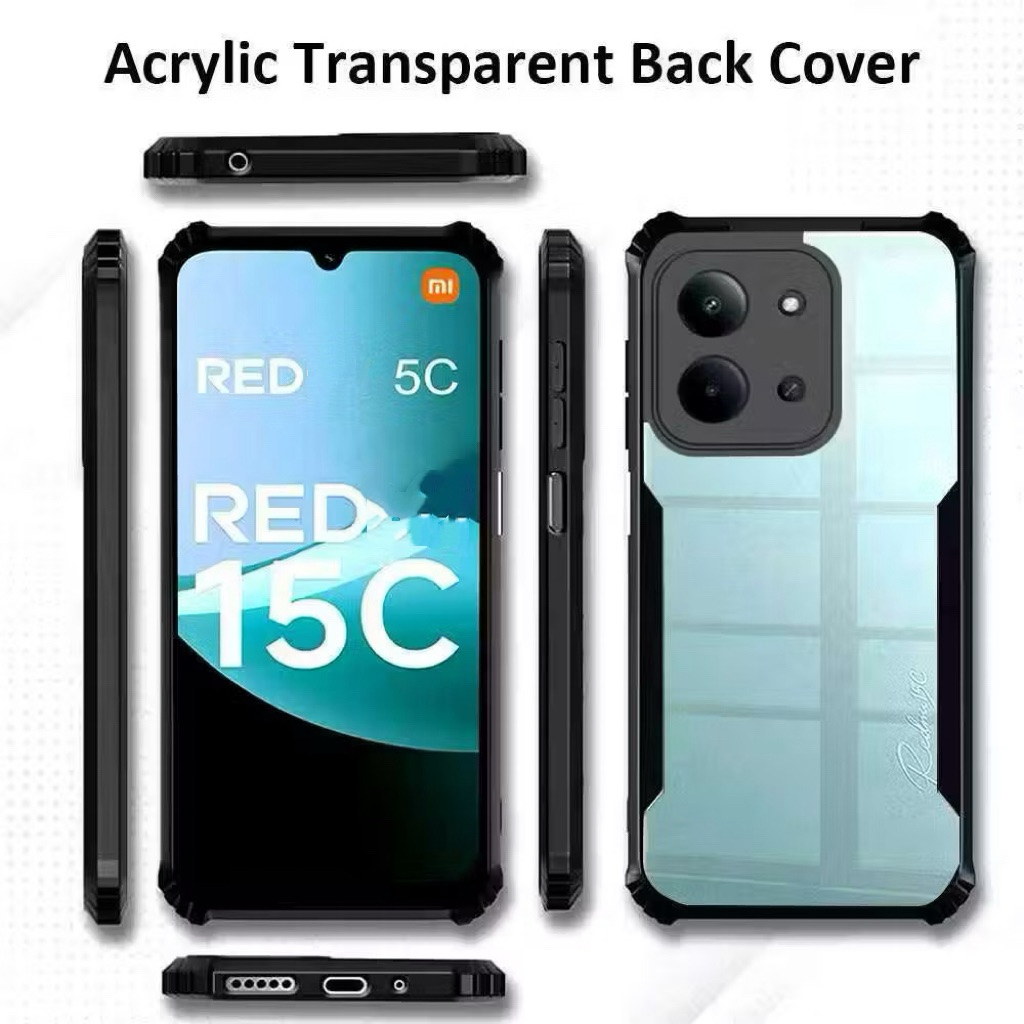 ส่งจากไทย เคสกันกระแทก PC+TPU สำหรับ Redmi 15C Poco C85 เคสกันกระแทก กันรอยกล้อง เคสหลังใส