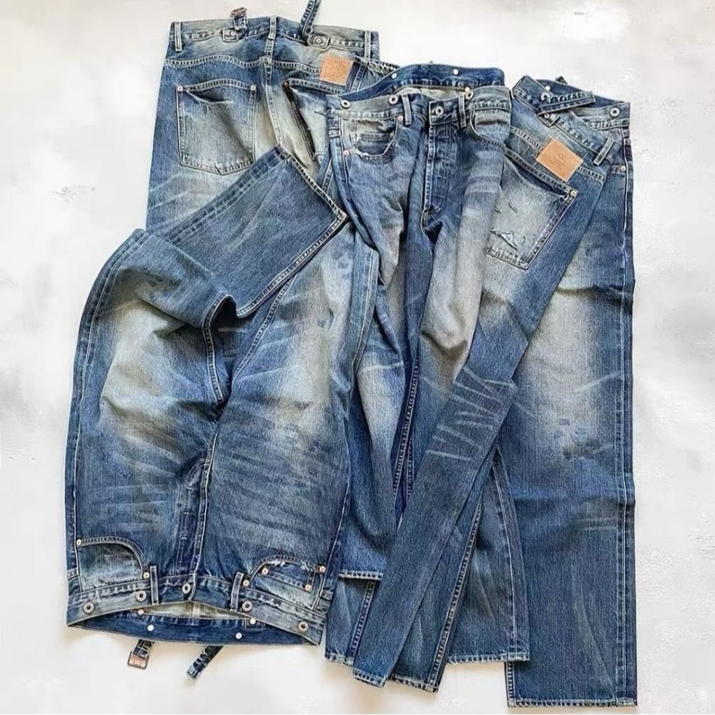 กางเกงยีนส์ขายาว Madness Distress Denim Jeans