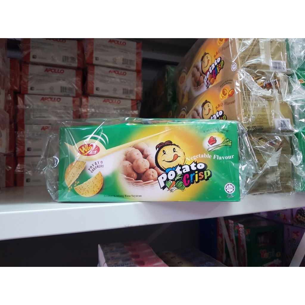 ปังแลบลิ้นรสผัก Potato Crisp กล่อง 30 ซอง