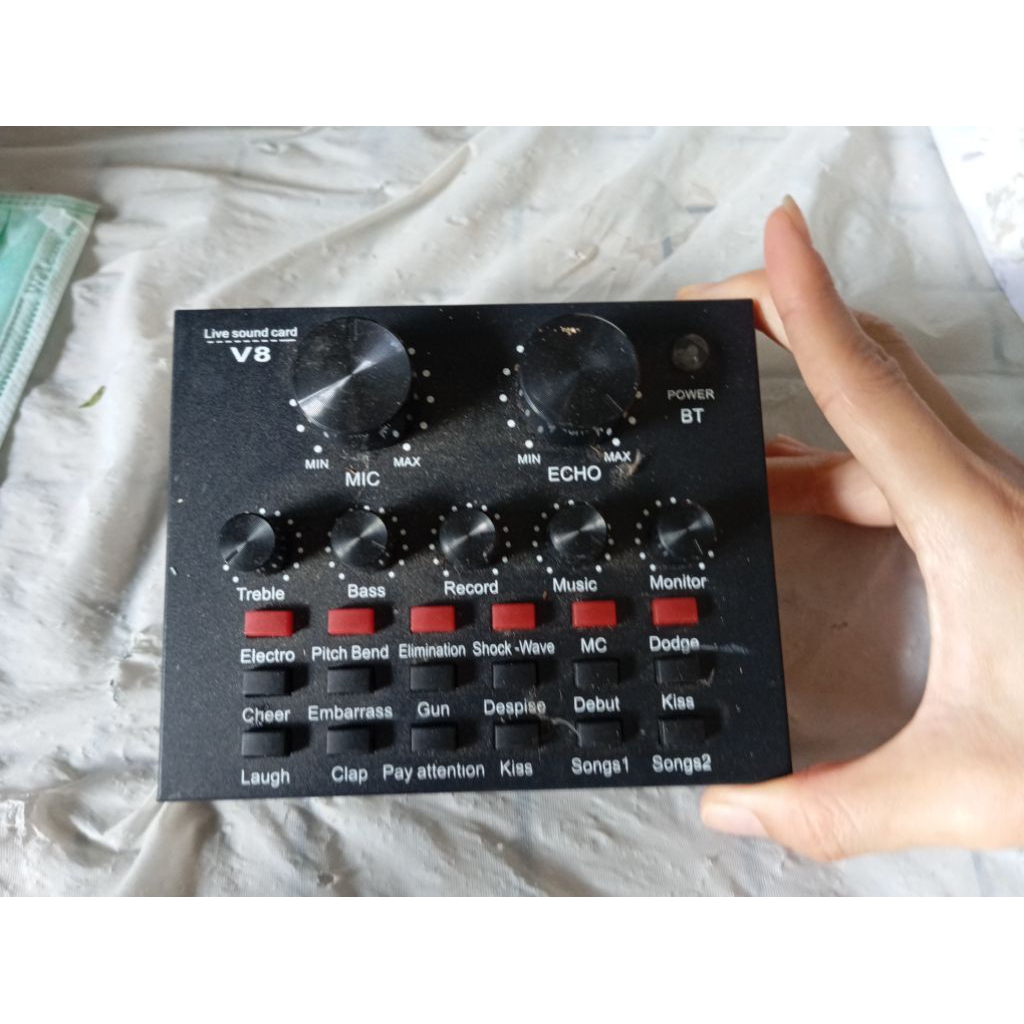 ซาวด์กาดv8เครื่องเสียงmixerใช้ครั้งเดียวพร้อมสาย