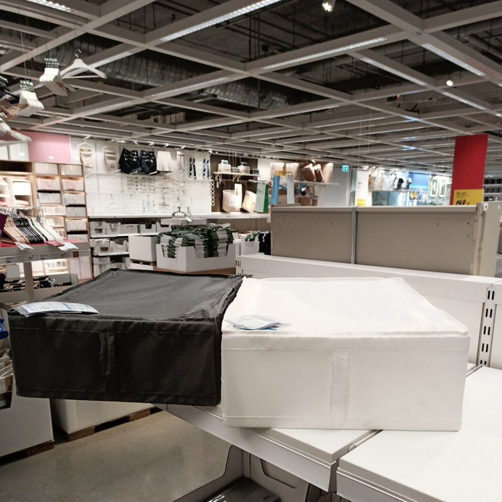 IKEA แท้ กล่องใส่เสื้อผ้า SKUBB 44x55x19 ซม. กล่องเก็บเสื้อผ้า กล่องผ้าจัดระเบียบ อิเกีย อีเกีย ikea