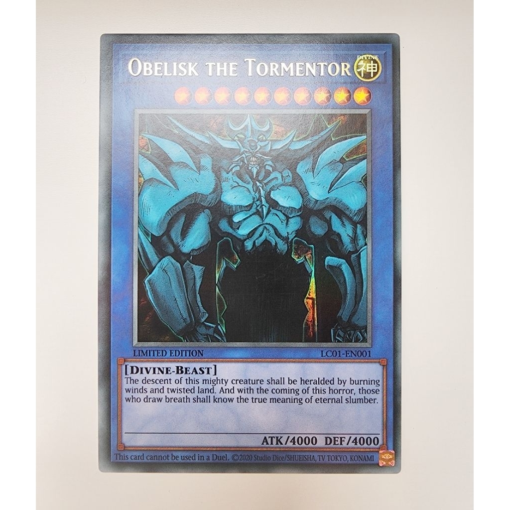 Konami Yugioh การ์ดยูกิ ลิขสิทธิ์แท้ ภาษาอังกฤษ Obelisk ระดับ : Ultra Rare รหัส LC01-EN001