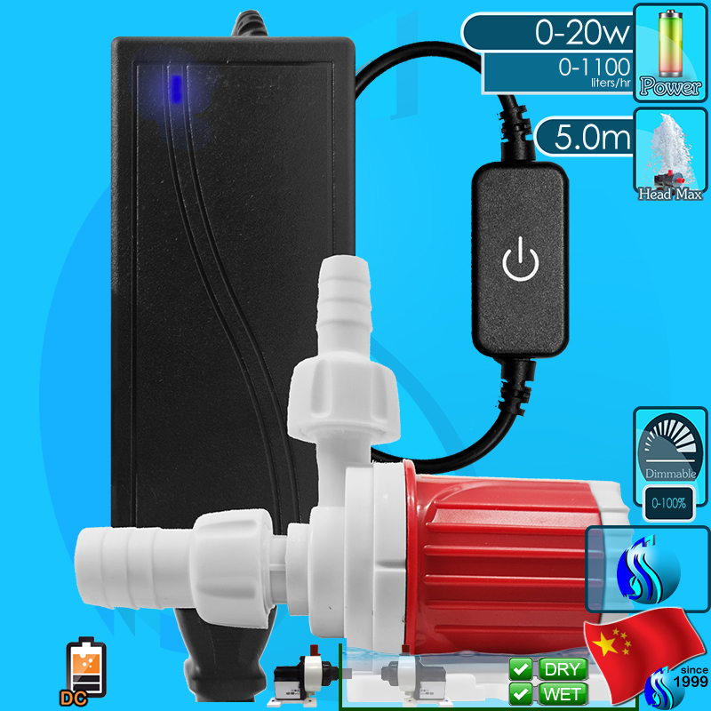 KingFish DC Submersible Pump 1100L/hr 12VDC 20w ปั๊มน้ำ ปั๊มน้ำพุ ปั๊มโซลาเซลล์ water pump dc pump ปั๊มประหยัดไฟ seasun