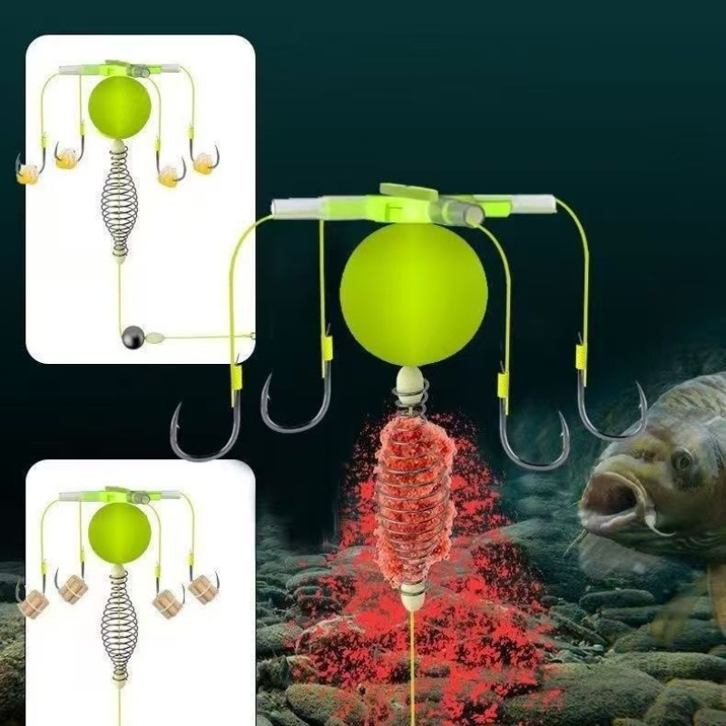 ตระกร้อตกปลาแบบทุ่นลอยใต้น้ำ ชุดตกปลา Anti Winding Float Line Group Feeder Sinker Fishing Tackle ใหม่