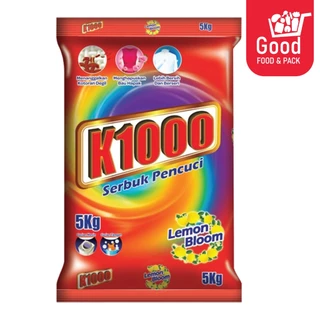 K1000 ผงซักฟอก ซักผ้า หอม สะอาด ถุงละ 5กิโลกรัม