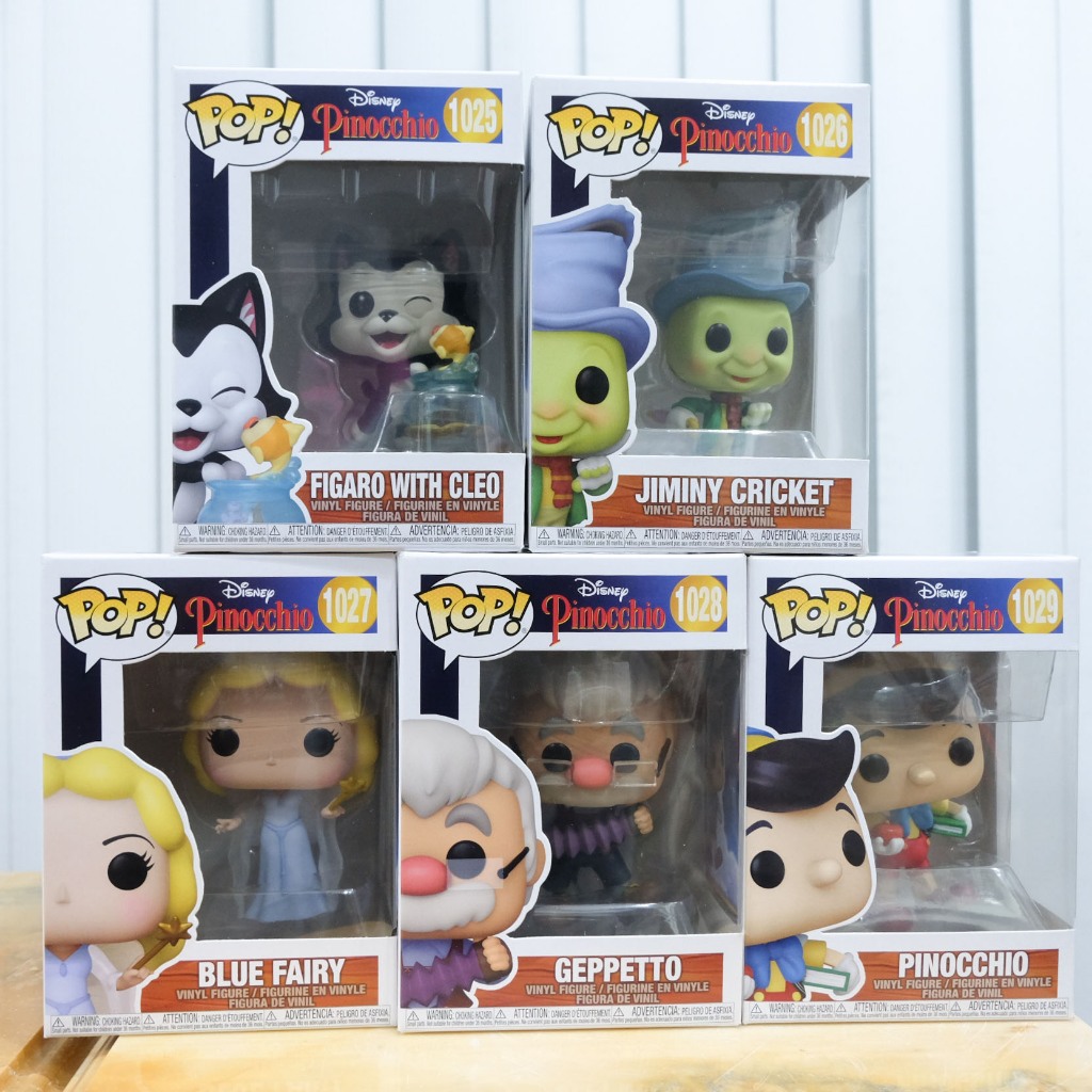 ✨ [Disney] ✨ Funko Pinocchio Figgaro with Cleo, Jimmy, Blue Fairy, Geppetto, Pinocchio ของแท้ มือ 1 