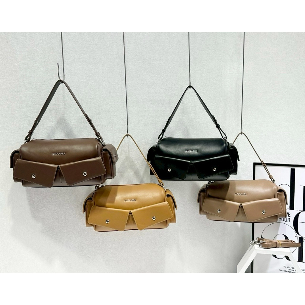 กระเป๋าYUNABEE 33619# กระเป๋าแบรนด์แท้💕 ขนาด10นิ้ว ทรง Baguette Bag ดีเทลกระเป๋าPUเนื้อดีทรงขนมปังฝรั่งเศส - รูปที่ 7