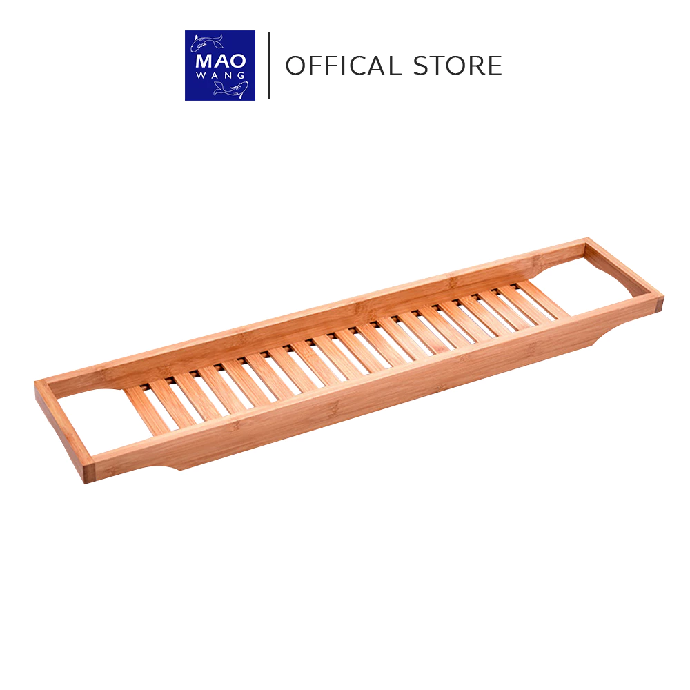 ถาดวางของบนอ่างอาบน้ำ ถาดไม้ไผ่ สไตล์ญี่ปุ่น ไม้พาดอ่างแช่น้ำ แข็งแรง ทนชื้น