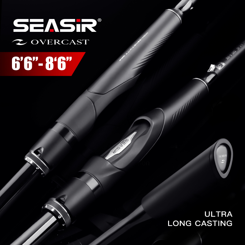 Seasir Overcast M/MH Spining & Casting Fishing Rod คาร์บอนไฟเบอร์เซรามิคแหวนความไวสูงล่อน้ำหนัก 5 -4