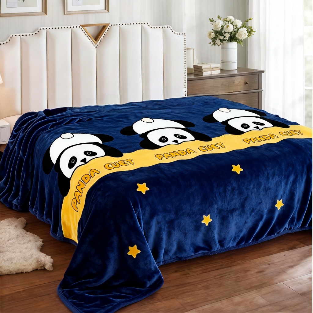 🌟 ส่งฟรี！🌟ผ้าห่มนาโน 5 ฟุตแบบหนาลายการ์ตูน ผ้าห่มนาโนคุณภาพดี ห่มสบาย อุ่นกว่าผ้านวม นุ่มนิ่ม กันหนาวได้ ไม่หนักตัว