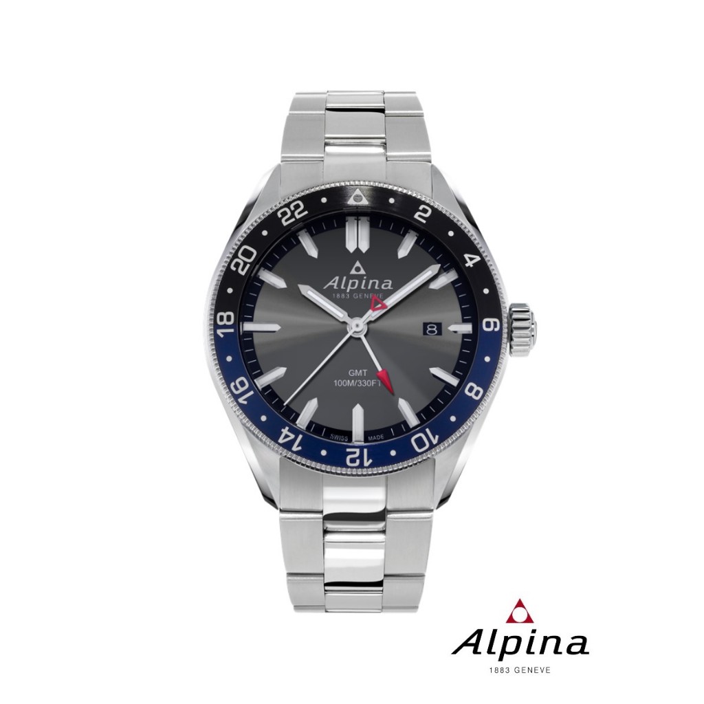 Alpina Quartz AL-247GB4E6B Alpiner GMT Men's Watch ( นาฬิกาข้อมือผู้ชายระบบถ่าน )