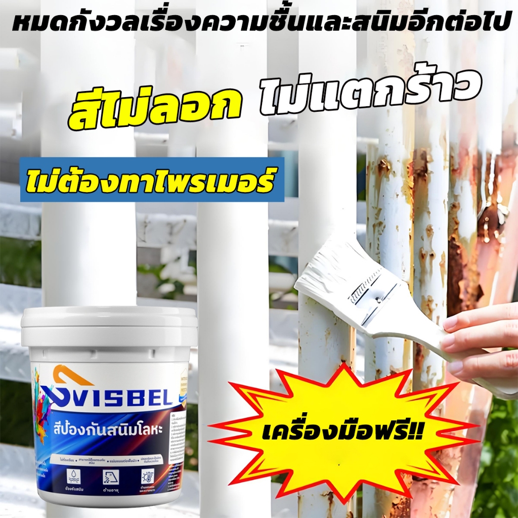 【50ปี สีไม่หลุดลอก】สีทาเหล็ก 500/1000g ไม่เป็นสนิมและไม่กัดกร่อน สีทาเหล็กกันสนิม สีทาเหล็กสนิม สีกันสนิม เหล็ก สีกันสนิ