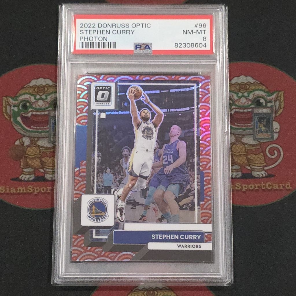 การ์ด​เกรด​ Stephen Curry 2022 Donruss Optic Photon​ PSA​ 8