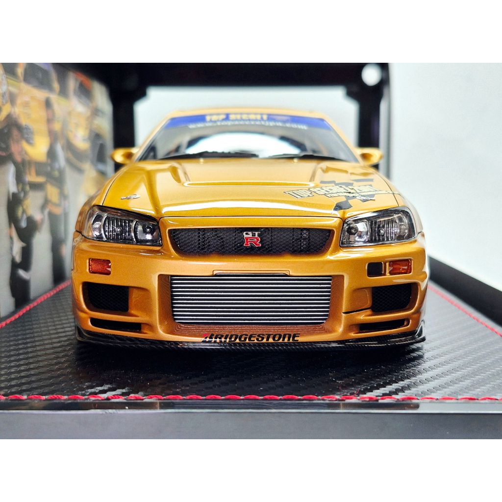 TOP SECRET 34GT-R (BNR34) Gold Edition + RB26 Engine Limited Collectible 1:18 (Ignition Model) #ท้ายใบหยก - รูปที่ 3
