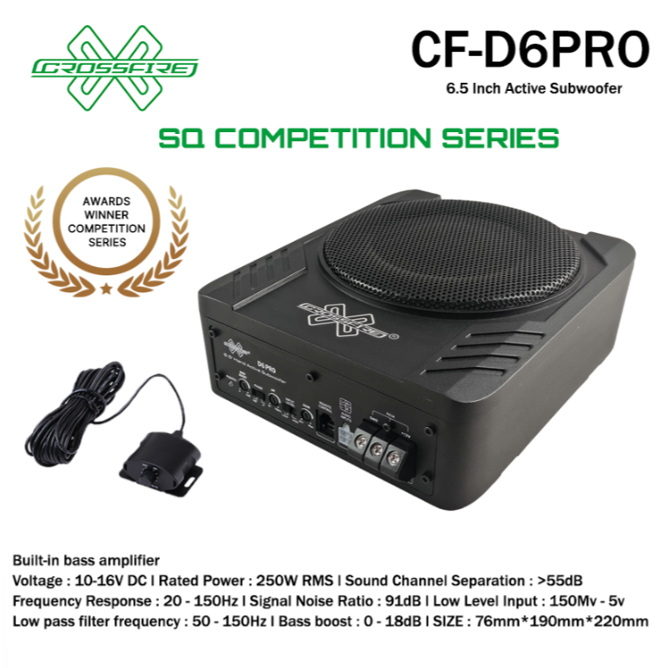 CROSSFIRE ซับวูฟเฟอร์แอคทีฟ CF-D6PRO ขนาด 6.5 นิ้ว